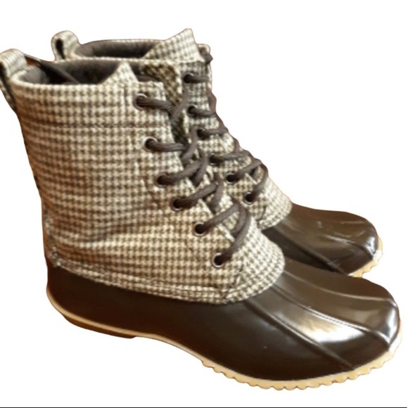 Bass Duck boots with flannel houndstooth - Picture 2 of 8